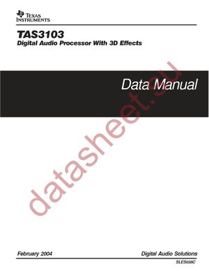 TAS3103DBTG4 datasheet  